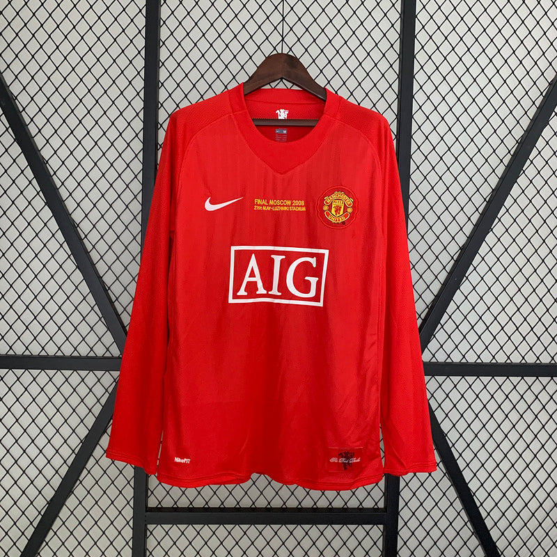 MANCHESTER UNITED 07/08 HOME JERSEY CHAMPIONS LEAGUE EDITION LONG SLEEVE